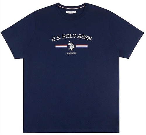 U.S Polo Assn. Stripe Rider T-Shirt Navy Blue